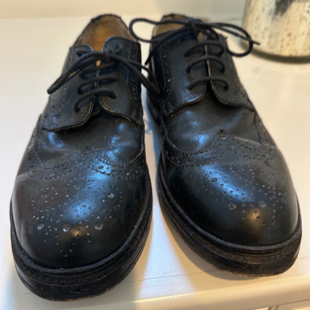 Frye James Wingtip Black Leather Men's Brogues